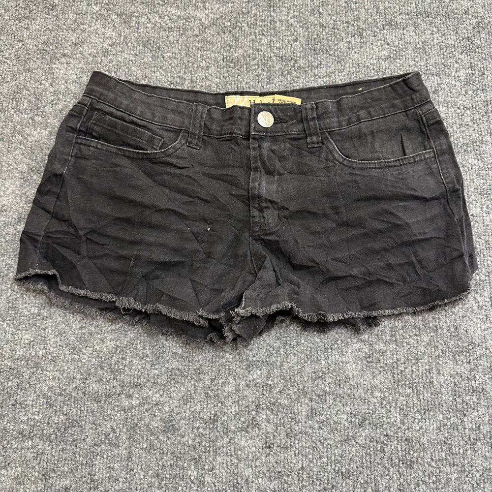 Hybrid & Company Shorts Womens Size 11 Black Denim Hem Stretch Casual Cutoff